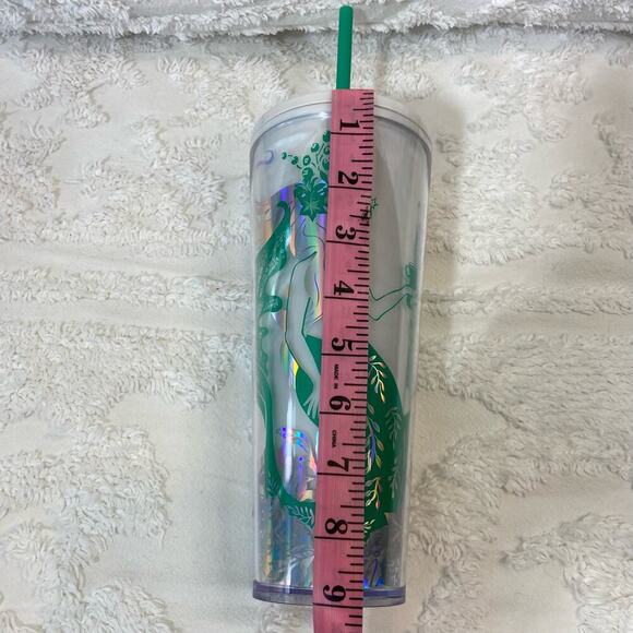 STARBUCKS Trademark Siren Logo Tumbler Collectable Green Iridescent Sz 24oz - Picture 7 of 8